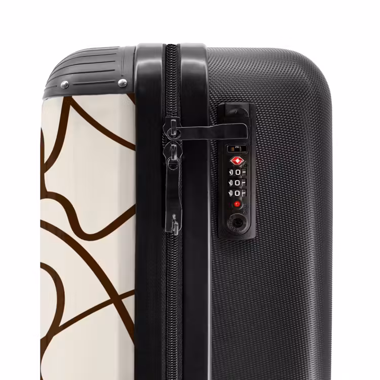 Valise - Lignes brunes sur fond beige — 5