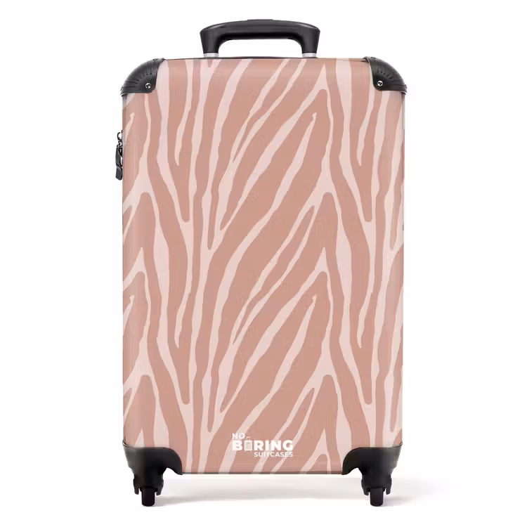 Valise - Motif à rayures tigrées rose tendre — 1