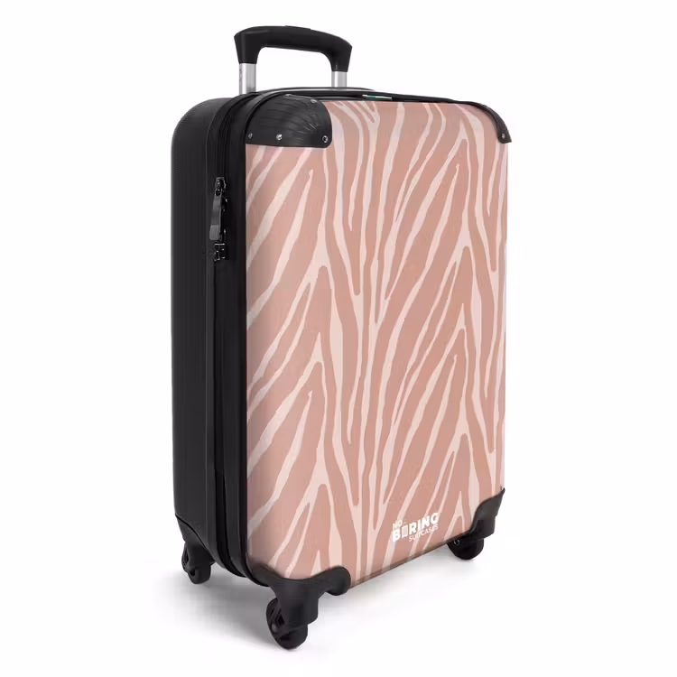 Valise - Motif à rayures tigrées rose tendre — 2