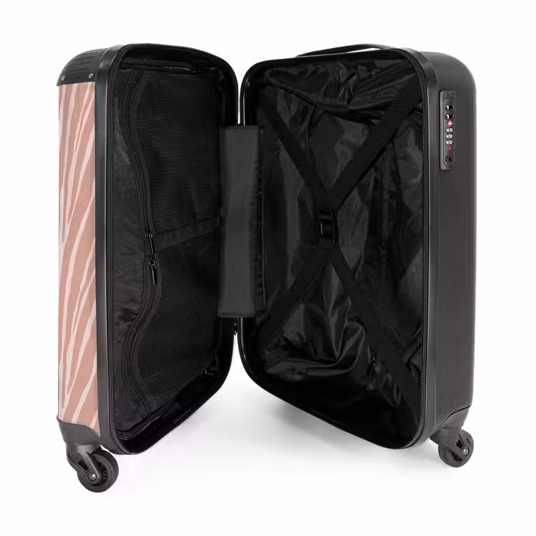Valise - Motif à rayures tigrées rose tendre — 4