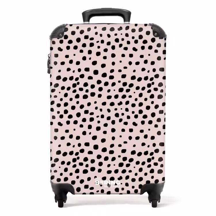 Valise - Motif dalmatien sur rose tendre — 1