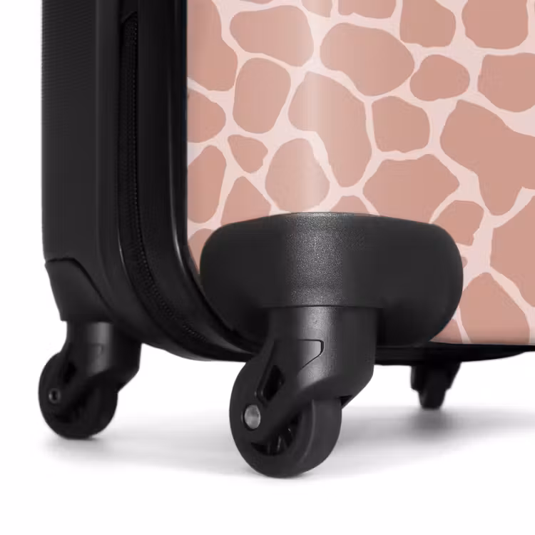 Valise - Motif de girafe sur rose clair — 6