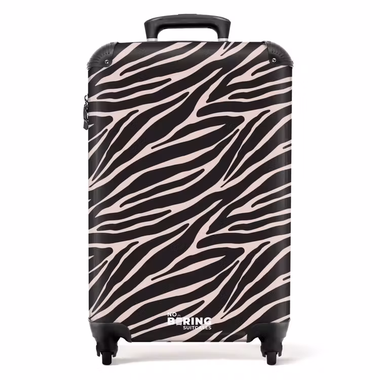 Valise - Motif de rayures zébrées sur rose tendre — 1