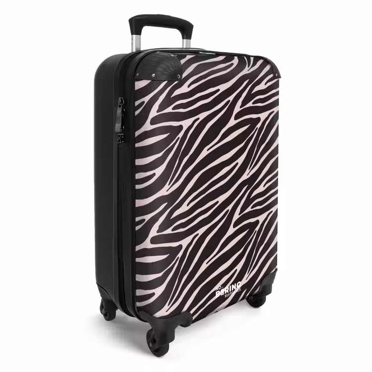 Valise - Motif de rayures zébrées sur rose tendre — 2