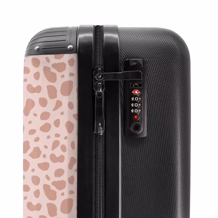 Valise - Motif léopard sur rose poudré — 5