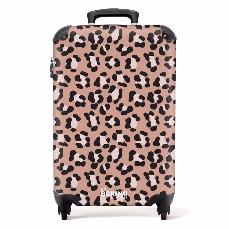 Valise - Motif léopard sur rose vif — 1
