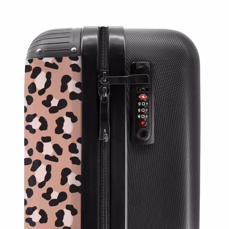 Valise - Motif léopard sur rose vif — 5