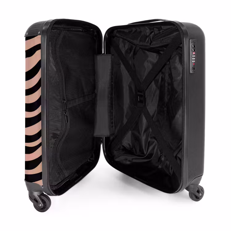 Valise - Rayures zébrées sur rose — 4