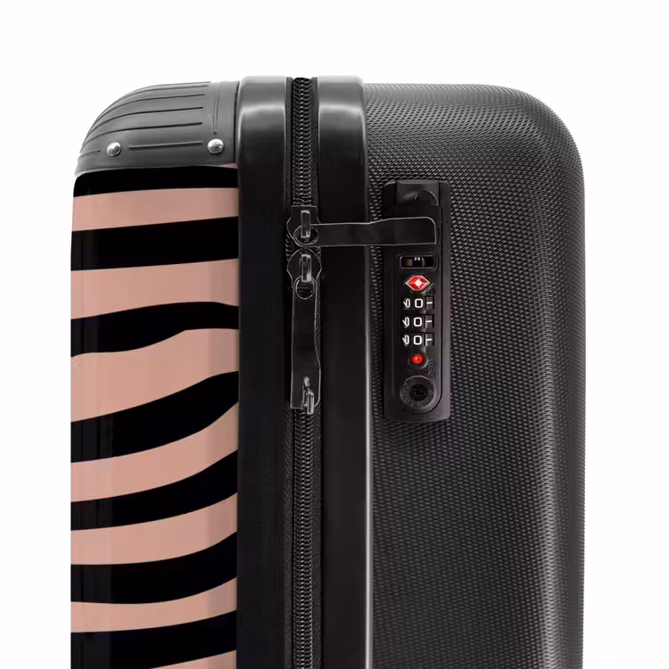 Valise - Rayures zébrées sur rose — 5