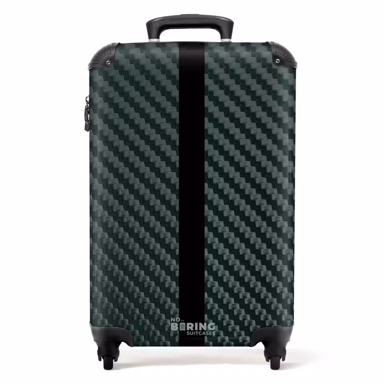 Valise -  Structure en carbone vert avec bande centrale noire — 1