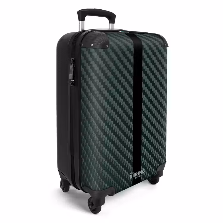 Valise -  Structure en carbone vert avec bande centrale noire — 2