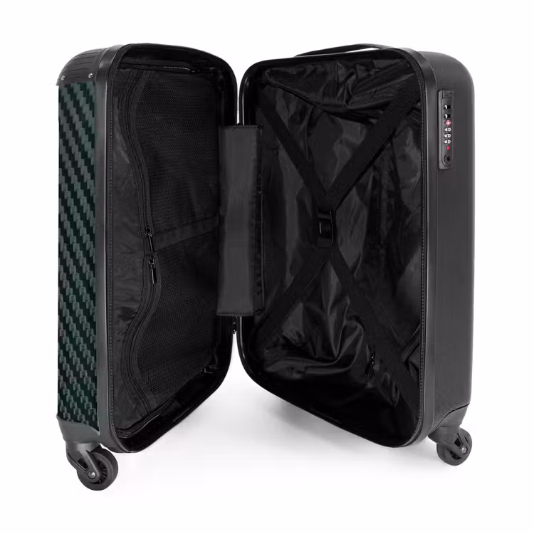 Valise -  Structure en carbone vert avec bande centrale noire — 5