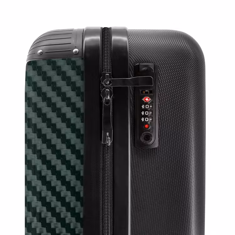 Valise -  Structure en carbone vert avec bande centrale noire — 6