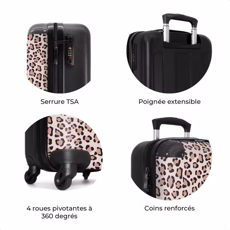 Valise - Taches animales sur rose clair — 7
