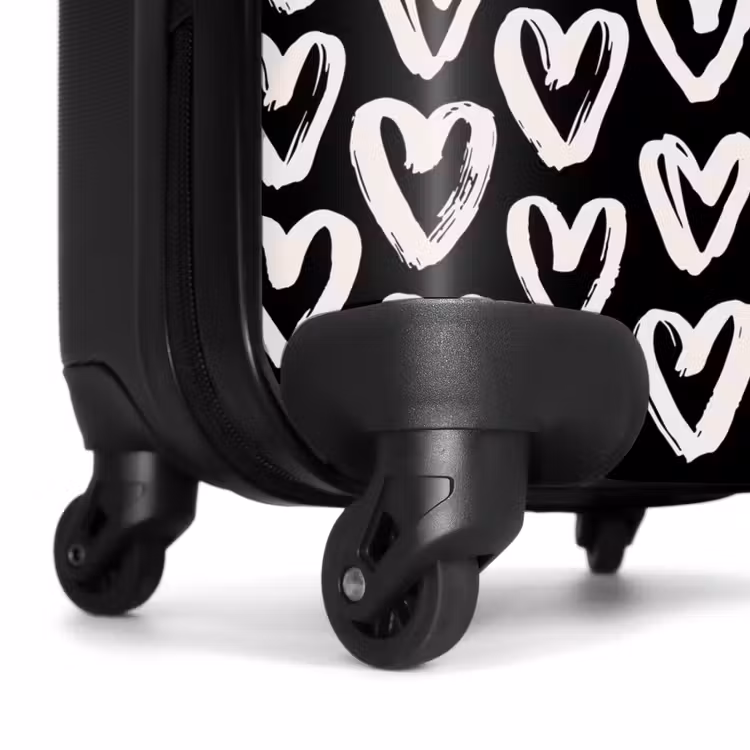Valise - Coeurs crème sur fond noir — 6