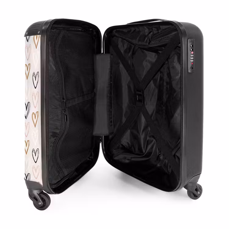 Valise - Motif de cœur en différentes couleurs sur beige — 4