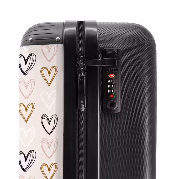 Valise - Motif de cœur en différentes couleurs sur beige — 5
