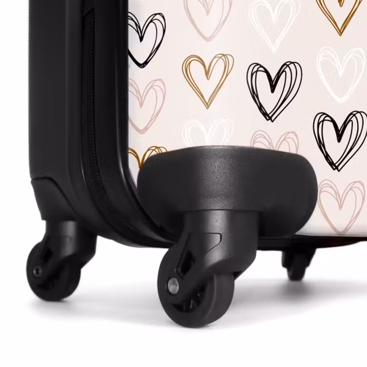 Valise - Motif de cœur en différentes couleurs sur beige — 6