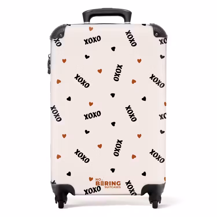Valise - XOXO sur beige — 1