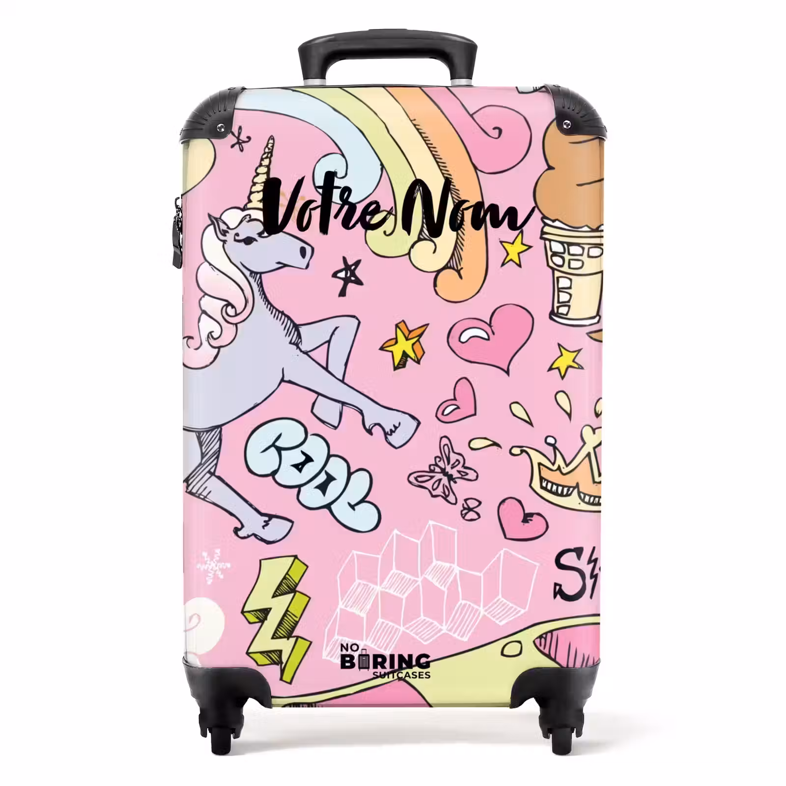 Valise avec nom - Gribouillis de licorne — 1
