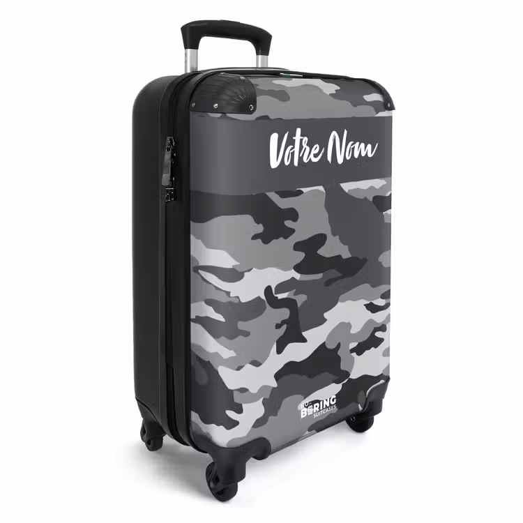 Valise avec nom - Camo gris — 2