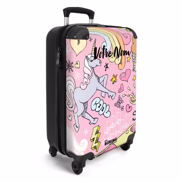 Valise avec nom - Gribouillis de licorne — 2