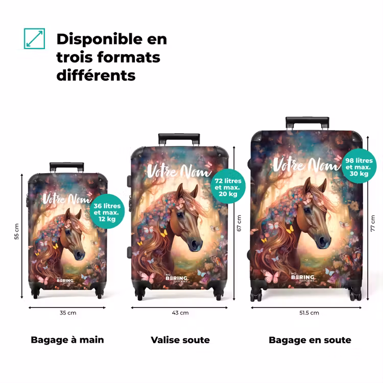 Valise avec nom - Jument papillon — 3