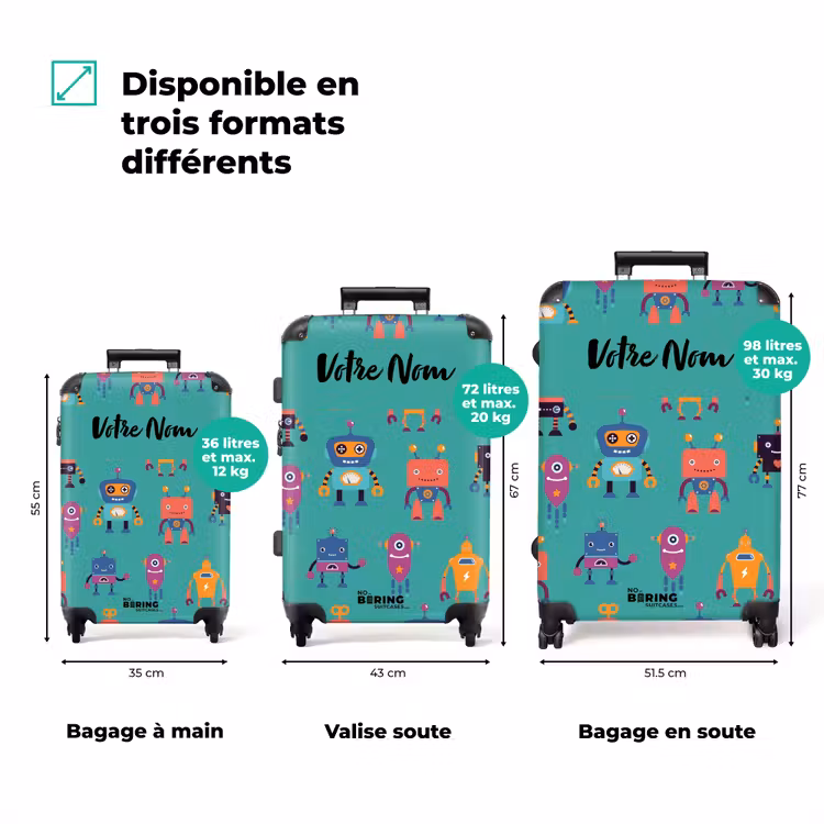 Valise avec nom - La rave des robots — 3