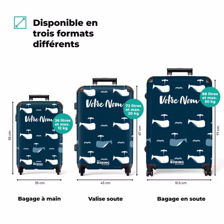Valise avec nom - Le monde des baleines — 3