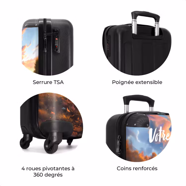 Valise avec nom - Licorne galopante dans le monde de l'automne — 8