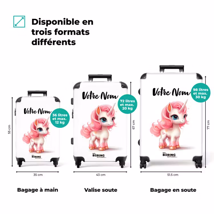 Valise avec nom - Ma petite licorne — 3