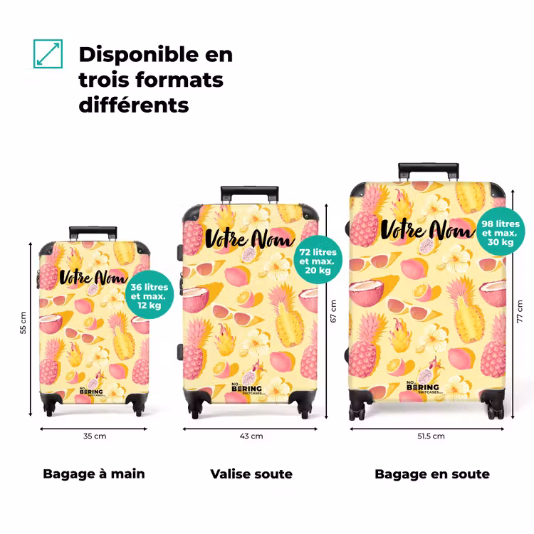 Valise avec nom - Pina colada — 3