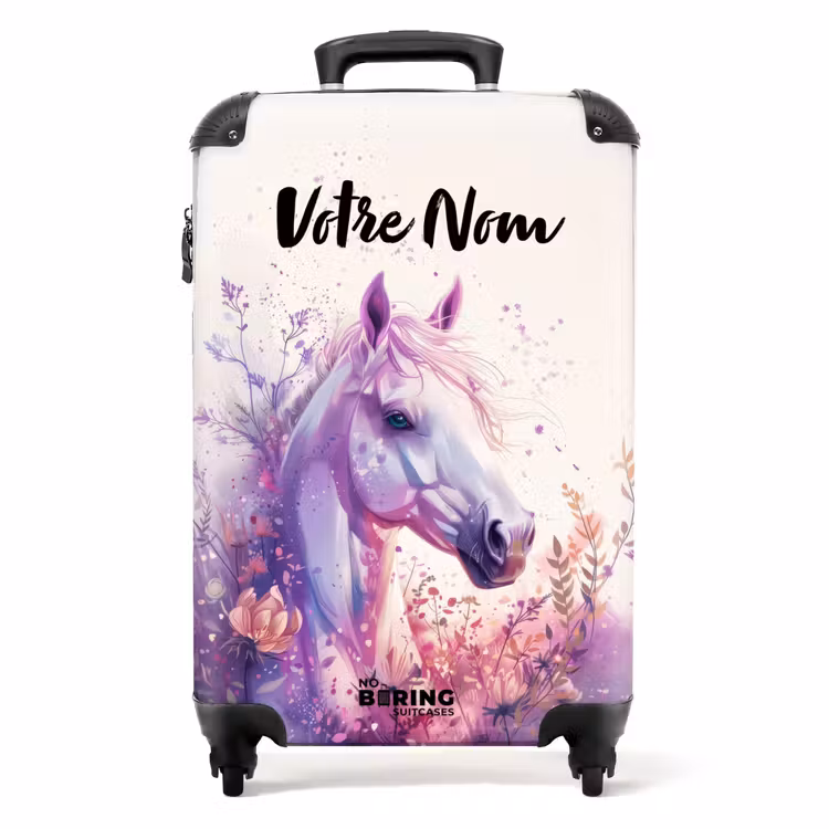 Valise avec nom - Poney en forme de perle — 1