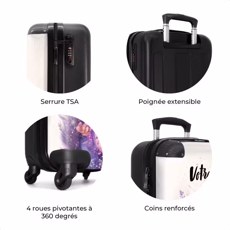 Valise avec nom - Poney en forme de perle — 8