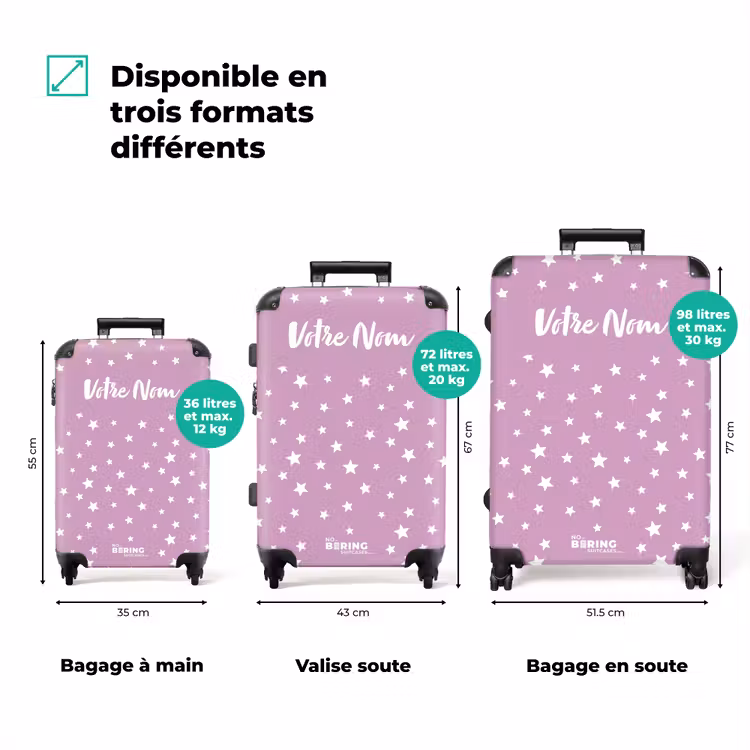 Valise avec nom - Poussière d'étoiles — 3