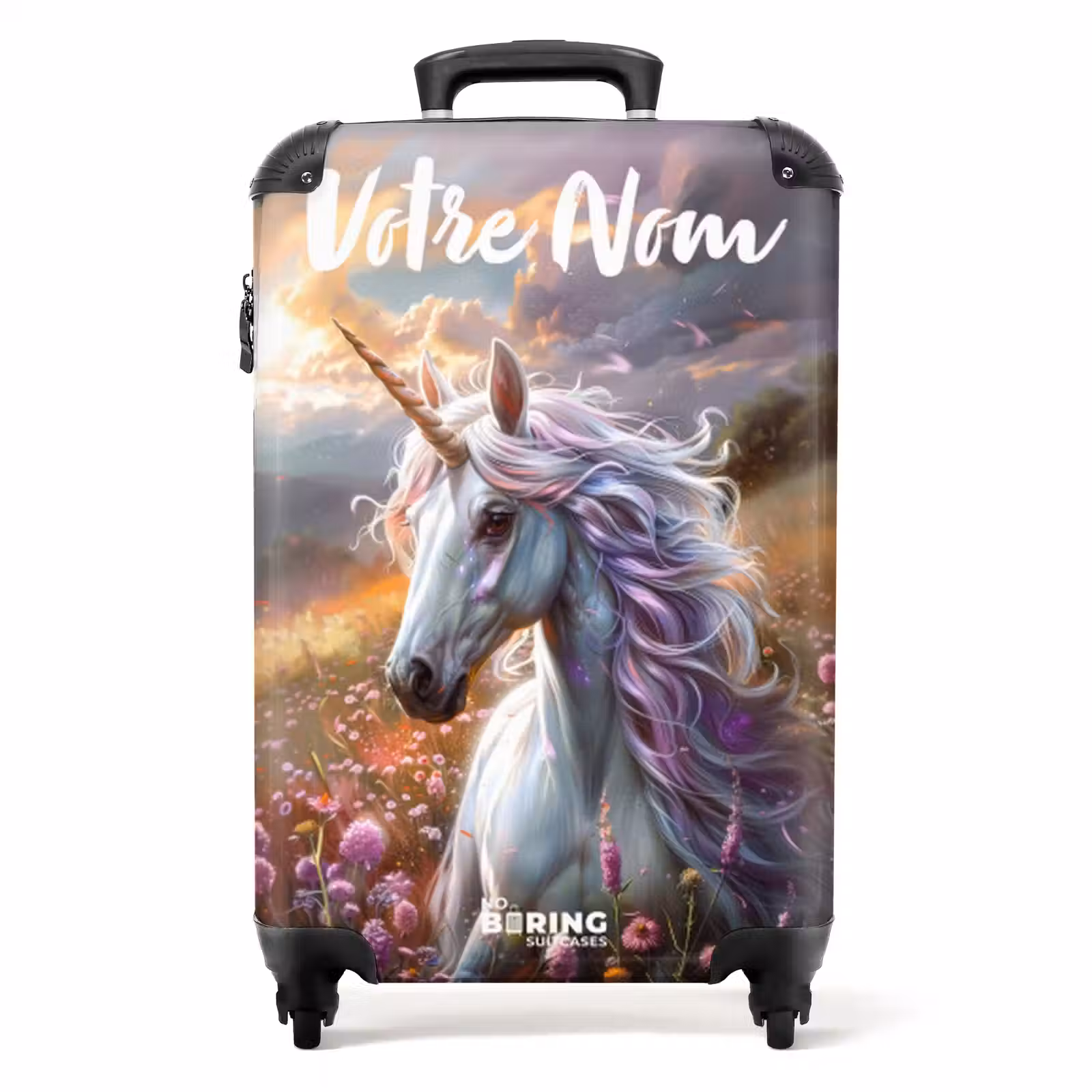 Valise avec nom - Corne perlée pastel — 1