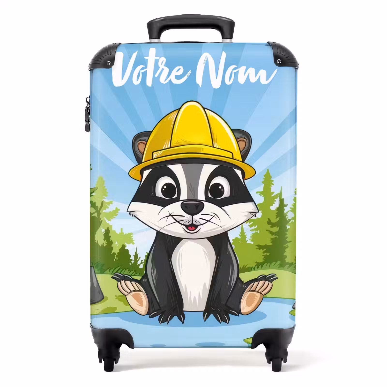 Valise avec nom - Ours de travail Wally — 1