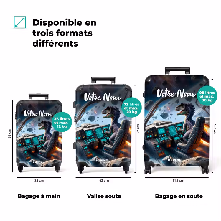 Valise avec nom - Astrodino — 3