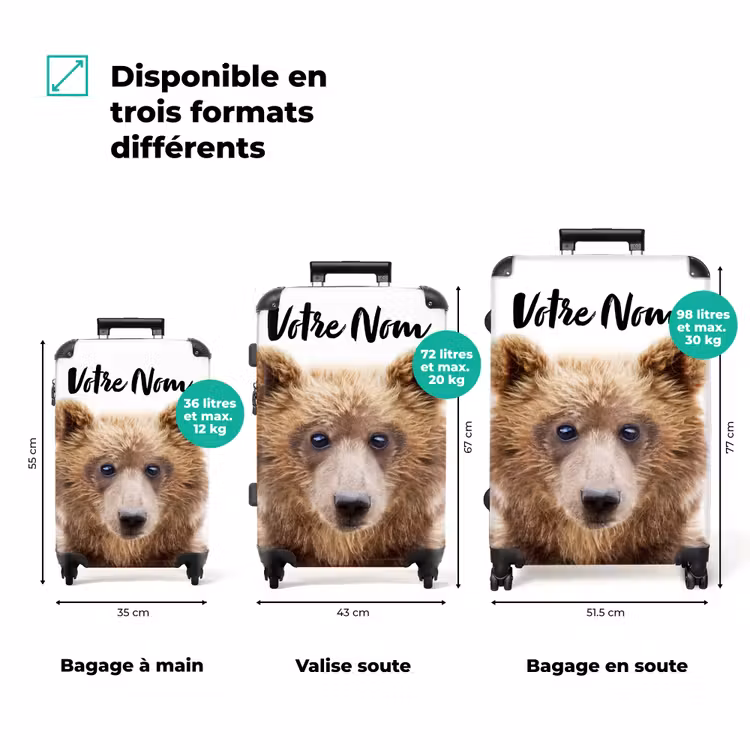 Valise avec nom - Bennie Bear — 3