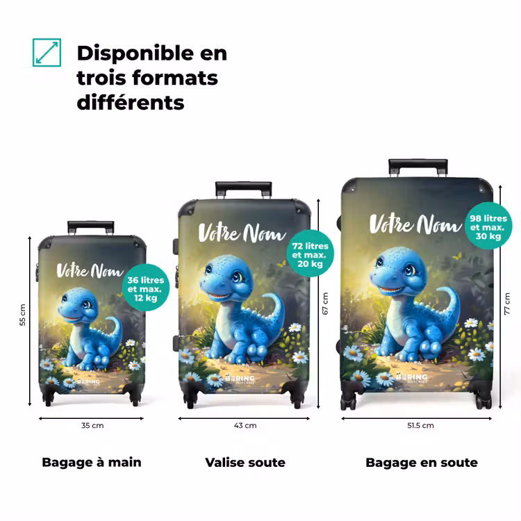 Valise avec nom - Branco Brontosaurus — 3