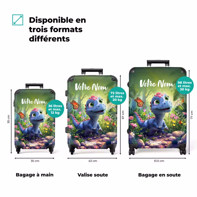 Valise avec nom - Donny Dino — 3