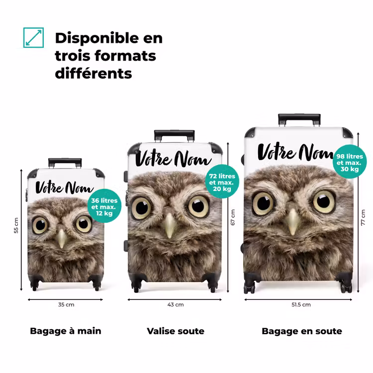 Valise avec nom - Hibou d'Ulke — 3