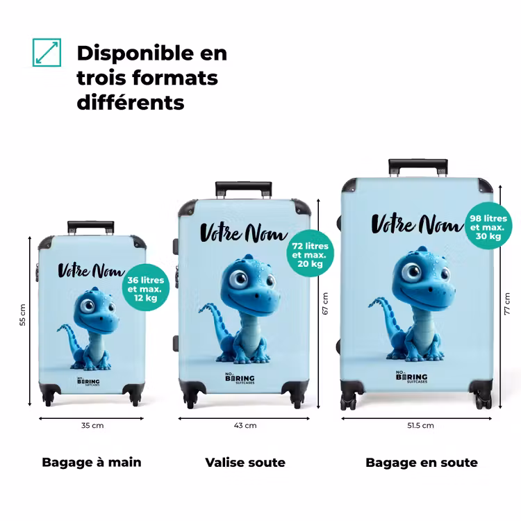 Valise avec nom - Joyeux Bronto — 3