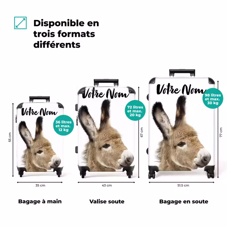Valise avec nom - L'âne Eddy — 3