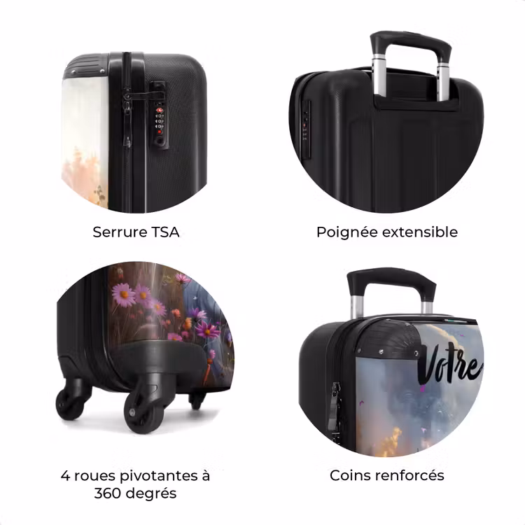 Valise avec nom - Lavande corne de printemps — 8