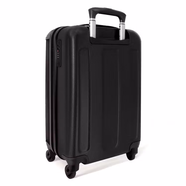 Valise avec nom - Licorne et fleurs sur fond noir — 4