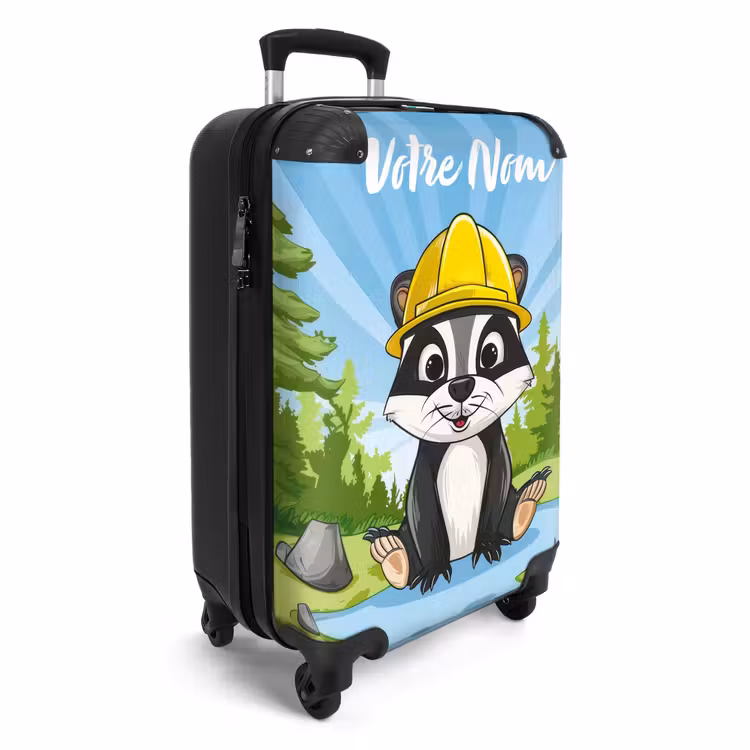 Valise avec nom - Ours de travail Wally — 2