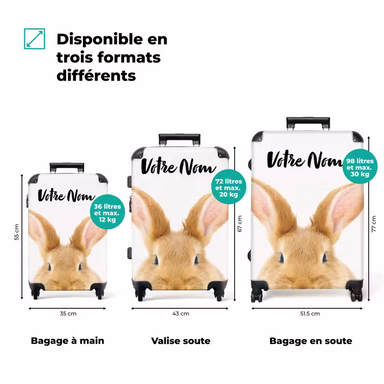 Valise avec nom - Reniflements avec la tête satisfaite — 3