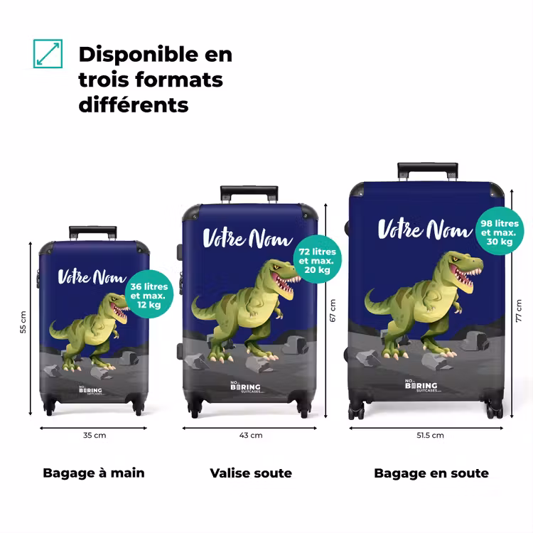 Valise avec nom - Tjibbe T-Rex — 3
