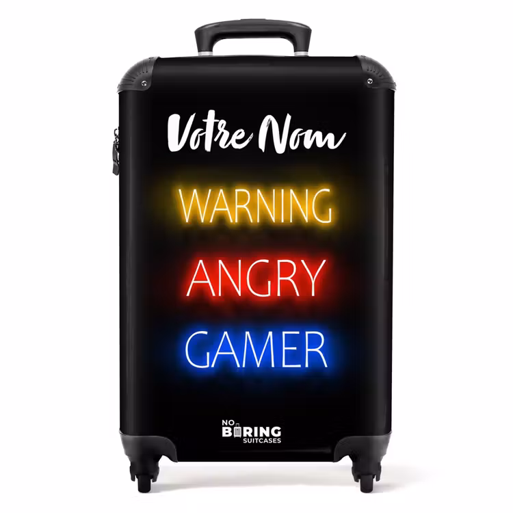 Valise avec nom - Avertissement Angry Gamer — 1